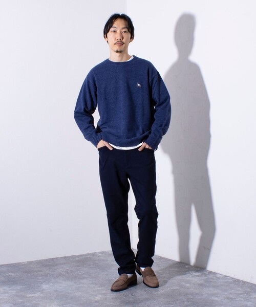 【セール】【ビジカジ対応】【GLOSTER】ウールライク L字型 パイピング ポケット スリムパンツ（その他パンツ）｜GLOSTER（グロスター）