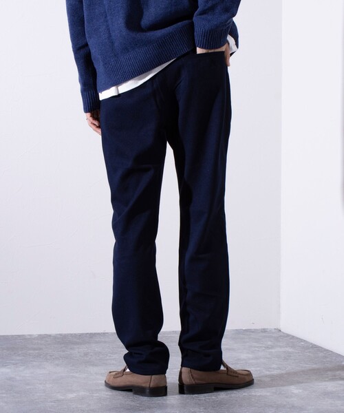 【セール】【ビジカジ対応】【GLOSTER】ウールライク L字型 パイピング ポケット スリムパンツ（その他パンツ）｜GLOSTER（グロスター）