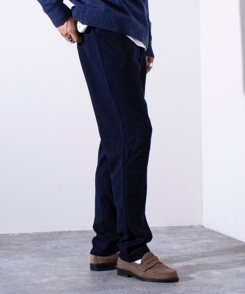 【セール】【ビジカジ対応】【GLOSTER】ウールライク L字型 パイピング ポケット スリムパンツ（その他パンツ）｜GLOSTER（グロスター）