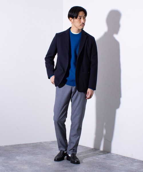 【セール】【ビジカジ対応】【GLOSTER】ウールライク L字型 パイピング ポケット スリムパンツ（その他パンツ）｜GLOSTER（グロスター）