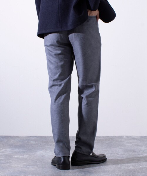 【セール】【ビジカジ対応】【GLOSTER】ウールライク L字型 パイピング ポケット スリムパンツ（その他パンツ）｜GLOSTER（グロスター）