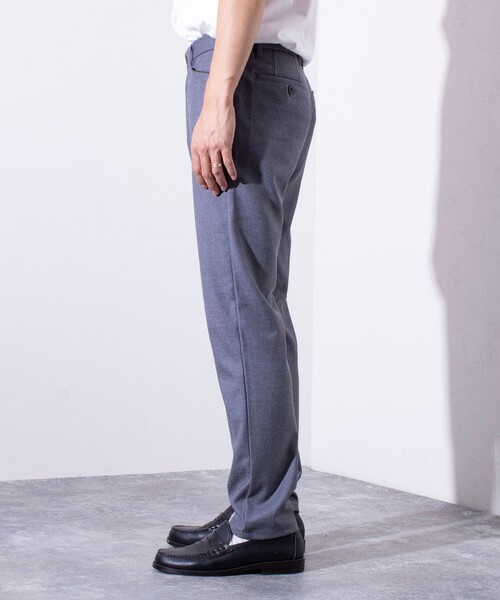 【セール】【ビジカジ対応】【GLOSTER】ウールライク L字型 パイピング ポケット スリムパンツ（その他パンツ）｜GLOSTER（グロスター）