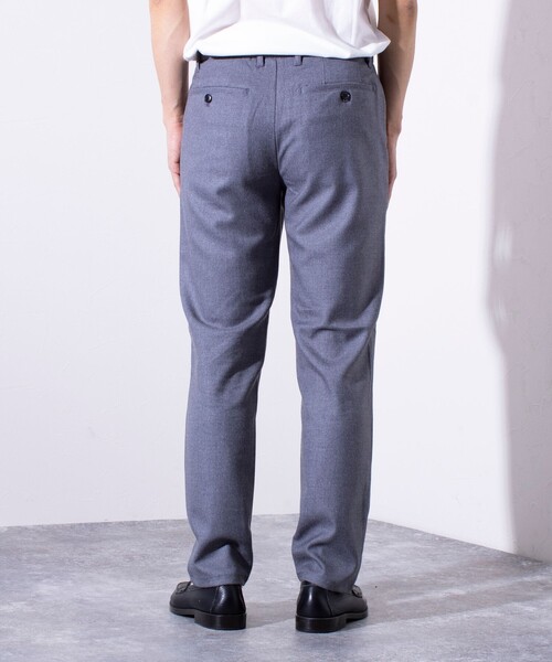 【セール】【ビジカジ対応】【GLOSTER】ウールライク L字型 パイピング ポケット スリムパンツ（その他パンツ）｜GLOSTER（グロスター）