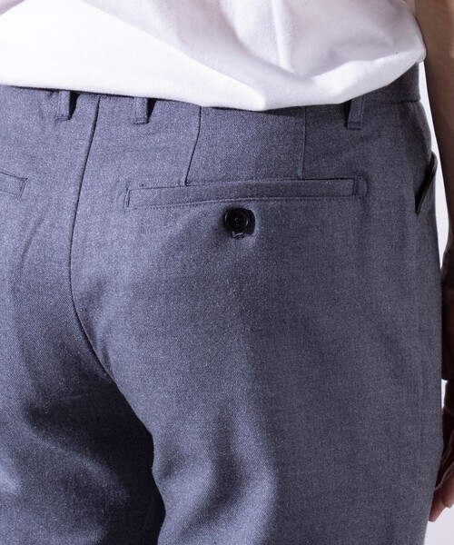 【セール】【ビジカジ対応】【GLOSTER】ウールライク L字型 パイピング ポケット スリムパンツ（その他パンツ）｜GLOSTER（グロスター）