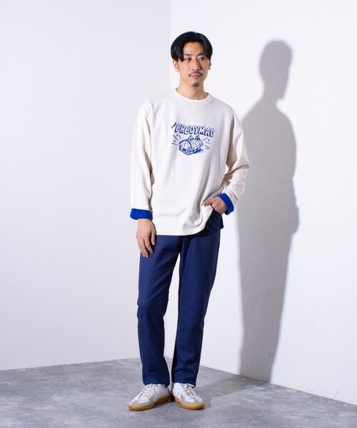 【セール】【ビジカジ対応】【GLOSTER】ウールライク L字型 パイピング ポケット スリムパンツ（その他パンツ）｜GLOSTER（グロスター）