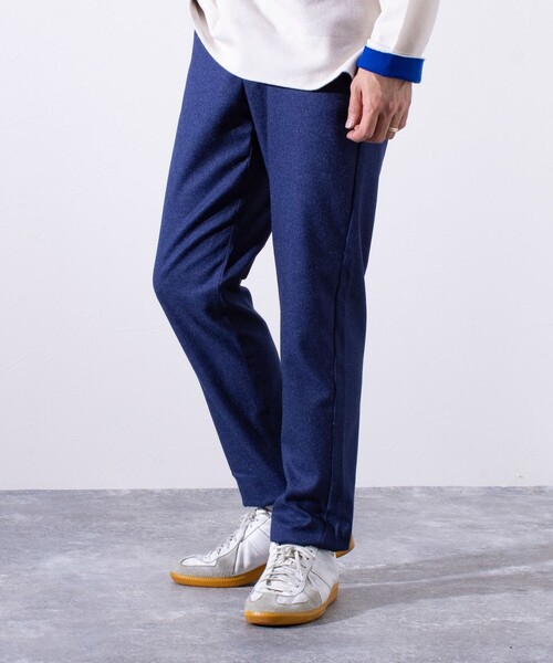 【セール】【ビジカジ対応】【GLOSTER】ウールライク L字型 パイピング ポケット スリムパンツ（その他パンツ）｜GLOSTER（グロスター）