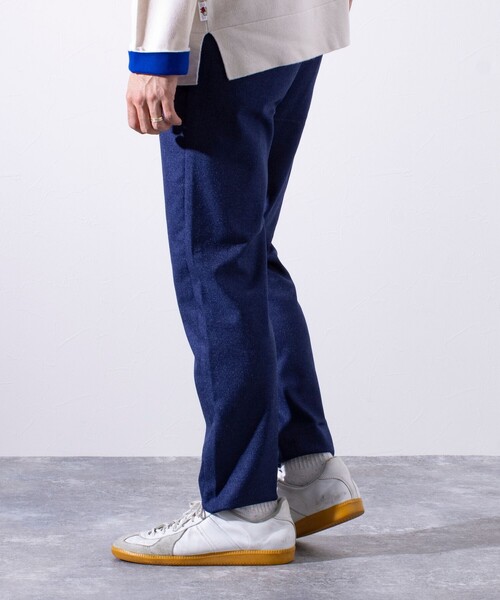 【セール】【ビジカジ対応】【GLOSTER】ウールライク L字型 パイピング ポケット スリムパンツ（その他パンツ）｜GLOSTER（グロスター）