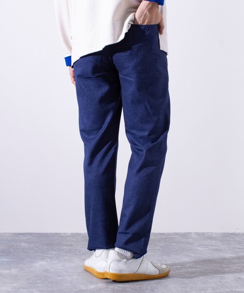 【セール】【ビジカジ対応】【GLOSTER】ウールライク L字型 パイピング ポケット スリムパンツ（その他パンツ）｜GLOSTER（グロスター）