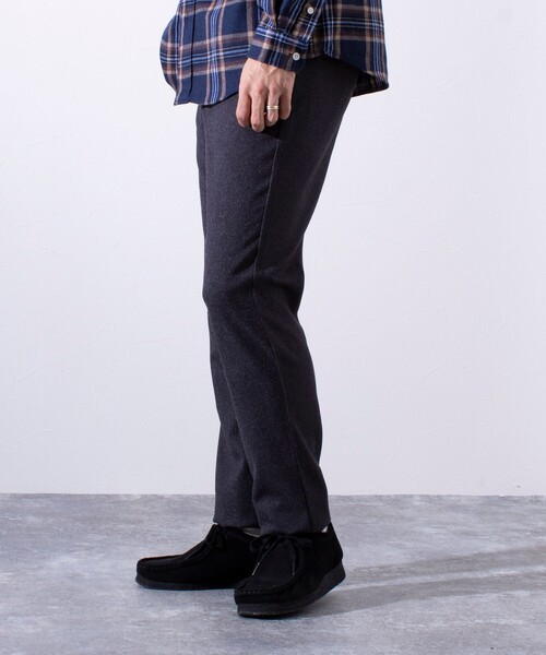 【セール】【ビジカジ対応】【GLOSTER】ウールライク L字型 パイピング ポケット スリムパンツ（その他パンツ）｜GLOSTER（グロスター）