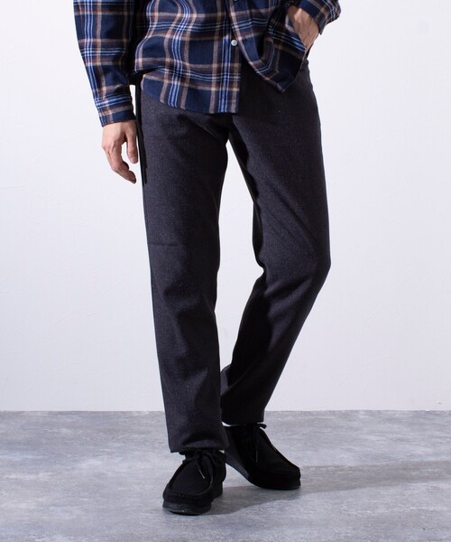 【セール】【ビジカジ対応】【GLOSTER】ウールライク L字型 パイピング ポケット スリムパンツ（その他パンツ）｜GLOSTER（グロスター）