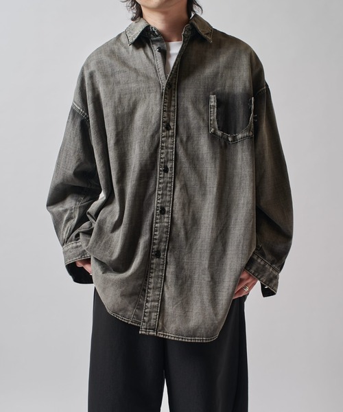 Lui's（ルイス）の「FADEオーバーデニムシャツ（シャツ/ブラウス