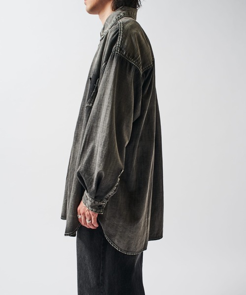 Lui's（ルイス）の「FADEオーバーデニムシャツ（シャツ/ブラウス・メンズ・ライトグレー/ブラック・FREE）」の20枚目の写真