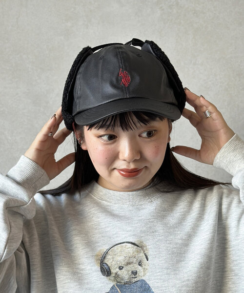 U.S. POLO ASSN.(ユーエスポロアッスン)の「ボアフライトキャップ(キャップ・メンズ・ブラウン/ブラック・FREE)」の1枚目の写真