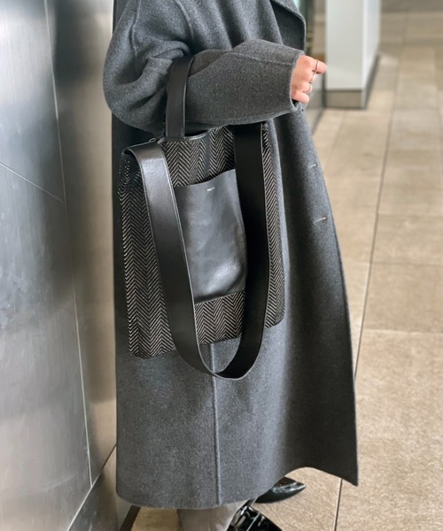 【POMTATA】HQ LEATHER REVESIBLE S（トートバッグ）｜Scrap Book（スクラップブック）