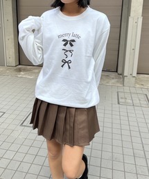 【軽量】3つのリボンデザイントレーナー スウェット