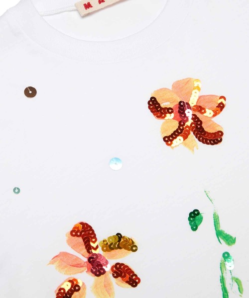 MARNI(マルニ)の「MARNI(マルニ)Kids & Junior フラワー半袖Tシャツカットソー(Tシャツ/カットソー・キッズ・ホワイト・10Y/14Y/12Y)」の3枚目の写真