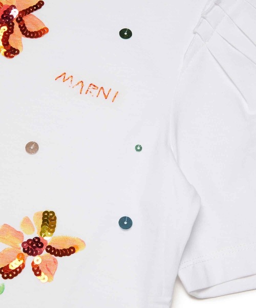 MARNI(マルニ)の「MARNI(マルニ)Kids & Junior フラワー半袖Tシャツカットソー(Tシャツ/カットソー・キッズ・ホワイト・10Y/14Y/12Y)」の4枚目の写真