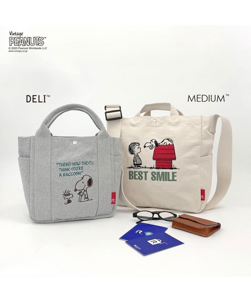Vintage PEANUTS（ビンテージピーナッツ）の「ルートート / IP.デリ.ピーナッツ-0A（トートバッグ・レディース・ベージュ/グレー/アイボリー・FREE）」の13枚目の写真