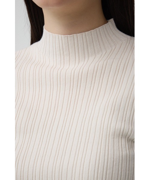 AZUL by moussy(アズールバイマウジー)の「ランダムリブハイネックニットトップス(ニット/セーター・レディース・アイボリー/ブラック/ライム/ピンク/ライトグレー・SMALL/MEDIUM)」の12枚目の写真