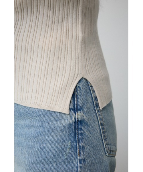 AZUL by moussy(アズールバイマウジー)の「ランダムリブハイネックニットトップス(ニット/セーター・レディース・アイボリー/ブラック/ライム/ピンク/ライトグレー・SMALL/MEDIUM)」の15枚目の写真