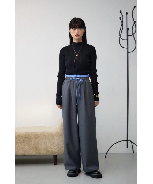AZUL by moussy(アズールバイマウジー)の「ランダムリブハイネックニットトップス(ニット/セーター・レディース・アイボリー/ブラック/ライム/ピンク/ライトグレー・SMALL/MEDIUM)」の19枚目の写真