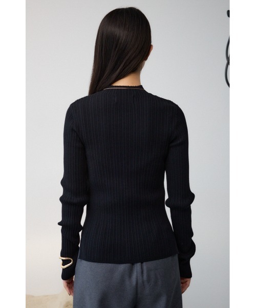 AZUL by moussy(アズールバイマウジー)の「ランダムリブハイネックニットトップス(ニット/セーター・レディース・アイボリー/ブラック/ライム/ピンク/ライトグレー・SMALL/MEDIUM)」の22枚目の写真
