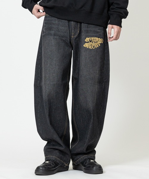 JOHN'S CLOSET（ジョンズクローゼット）の「【13】モチーフアップリケ バレルレッグジーンズ/コクーンデニム（デニムパンツ・メンズ・ブラック/ブルー/ブルー系2/ブラック系2/ブラック系1/ブルー系1・MEDIUM/LARGE）」の3枚目の写真