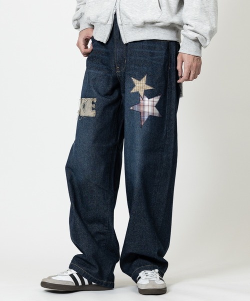 JOHN'S CLOSET（ジョンズクローゼット）の「【13】モチーフアップリケ バレルレッグジーンズ/コクーンデニム（デニムパンツ・メンズ・ブラック/ブルー/ブルー系2/ブラック系2/ブラック系1/ブルー系1・MEDIUM/LARGE）」の22枚目の写真