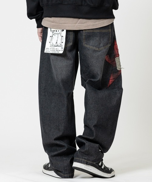JOHN'S CLOSET（ジョンズクローゼット）の「【13】モチーフアップリケ バレルレッグジーンズ/コクーンデニム（デニムパンツ・メンズ・ブラック/ブルー/ブルー系2/ブラック系2/ブラック系1/ブルー系1・MEDIUM/LARGE）」の16枚目の写真
