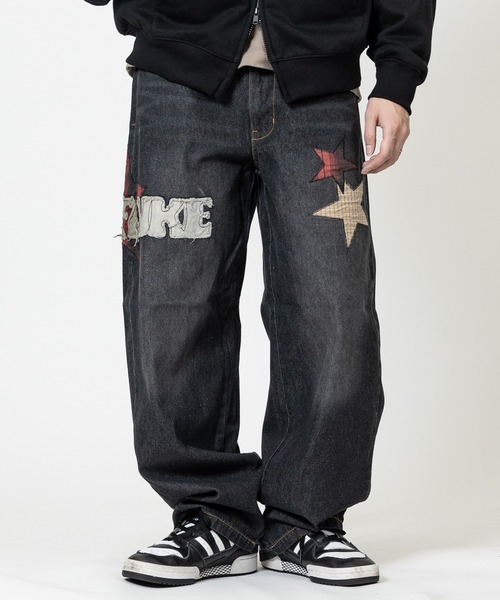 JOHN'S CLOSET（ジョンズクローゼット）の「【13】モチーフアップリケ バレルレッグジーンズ/コクーンデニム（デニムパンツ・メンズ・ブラック/ブルー/ブルー系2/ブラック系2/ブラック系1/ブルー系1・MEDIUM/LARGE）」の13枚目の写真