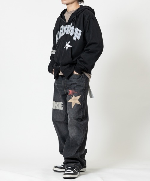 JOHN'S CLOSET（ジョンズクローゼット）の「【13】モチーフアップリケ バレルレッグジーンズ/コクーンデニム（デニムパンツ・メンズ・ブラック/ブルー/ブルー系2/ブラック系2/ブラック系1/ブルー系1・MEDIUM/LARGE）」の18枚目の写真