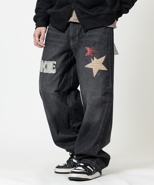 JOHN'S CLOSET（ジョンズクローゼット）の「【13】モチーフアップリケ バレルレッグジーンズ/コクーンデニム（デニムパンツ・メンズ・ブラック/ブルー/ブルー系2/ブラック系2/ブラック系1/ブルー系1・MEDIUM/LARGE）」の14枚目の写真