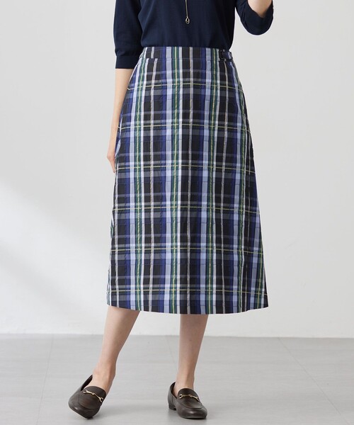 セール】【洗える】ECO DOBBY チェック スカート（スカート）｜J.PRESS