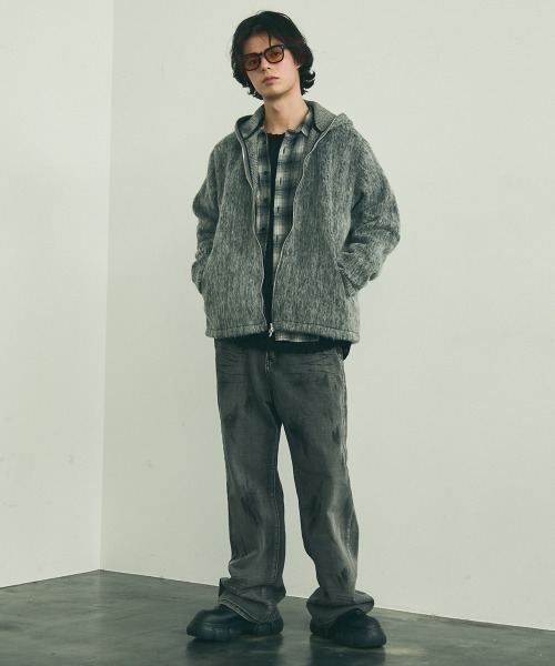 ルネ　モヘヤパーカー Beautiful Harmony パーカー UNIVERD72 モヘアタッチZIPパーカー