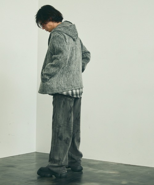 新品✨¥75900⭐️モラビト✴︎ブラン⭐️ウール82%ダブルジップのデザインパーカー 新品✨¥75900⭐️モラビト✴︎ブラン⭐️ウール82%ダブルジップの