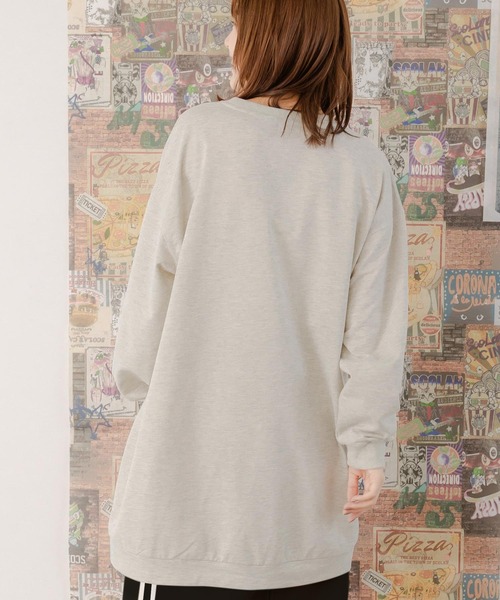 ScoLar（スカラー）の「151626：いろんなシューズ柄チュニック（Tシャツ/カットソー・レディース・オートミール/ブラック・M）」の5枚目の写真