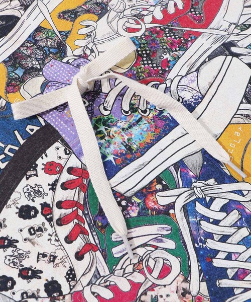 ScoLar（スカラー）の「151626：いろんなシューズ柄チュニック（Tシャツ/カットソー・レディース・オートミール/ブラック・M）」の16枚目の写真