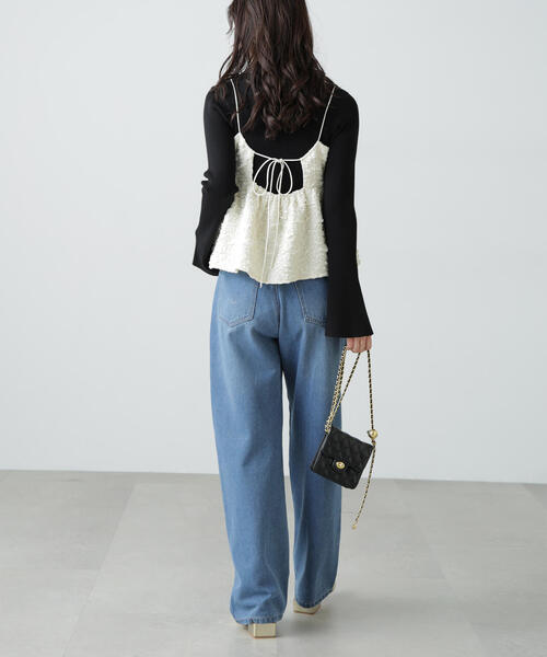 FREE'S MART(フリーズマート)の「◆ぽこぽこジャガードキャミソールビスチェ(キャミソール・レディース・イエロー/ホワイト/ブラック・FREE)」の11枚目の写真