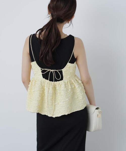 FREE'S MART(フリーズマート)の「◆ぽこぽこジャガードキャミソールビスチェ(キャミソール・レディース・イエロー/ホワイト/ブラック・FREE)」の18枚目の写真