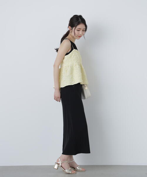 FREE'S MART(フリーズマート)の「◆ぽこぽこジャガードキャミソールビスチェ(キャミソール・レディース・イエロー/ホワイト/ブラック・FREE)」の20枚目の写真