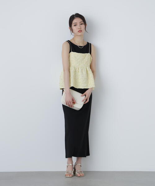 FREE'S MART(フリーズマート)の「◆ぽこぽこジャガードキャミソールビスチェ(キャミソール・レディース・イエロー/ホワイト/ブラック・FREE)」の22枚目の写真