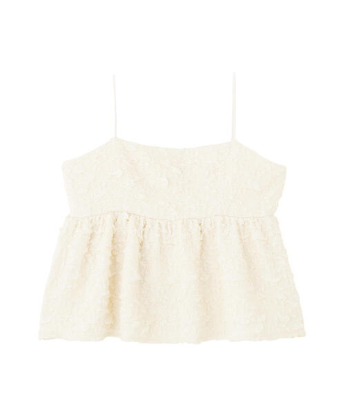 FREE'S MART(フリーズマート)の「◆ぽこぽこジャガードキャミソールビスチェ(キャミソール・レディース・イエロー/ホワイト/ブラック・FREE)」の5枚目の写真