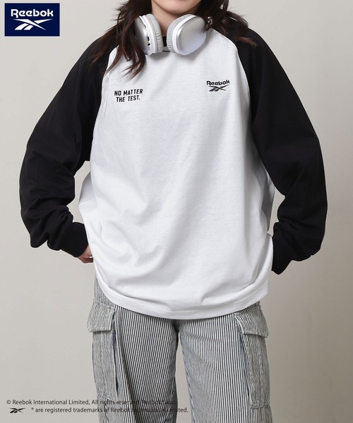 Reebok（リーボック）の「【REEBOK】 2タイプ（ スタンダード & ラグラン ）長袖 Tシャツ / ロンT（Tシャツ/カットソー・メンズ・ホワイト/ブラック/ホワイト×ブラック・MEDIUM/LARGE/X-LARGE）」の4枚目の写真