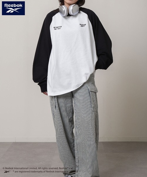 Reebok（リーボック）の「【REEBOK】 2タイプ（ スタンダード & ラグラン ）長袖 Tシャツ / ロンT（Tシャツ/カットソー・メンズ・ホワイト/ブラック/ホワイト×ブラック・MEDIUM/LARGE/X-LARGE）」の6枚目の写真