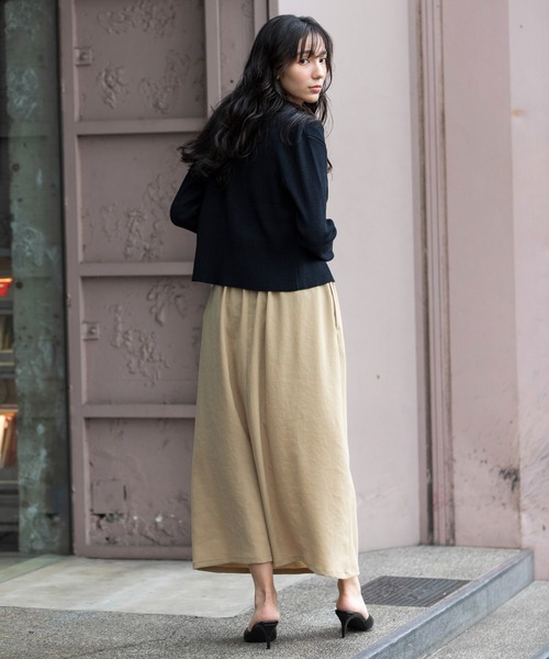 Munich（ミューニック）の「リブニットポロカーディガン（カーディガン/ボレロ・レディース・カーキ/ピンク/オフホワイト/ブラック・FREE）」の17枚目の写真