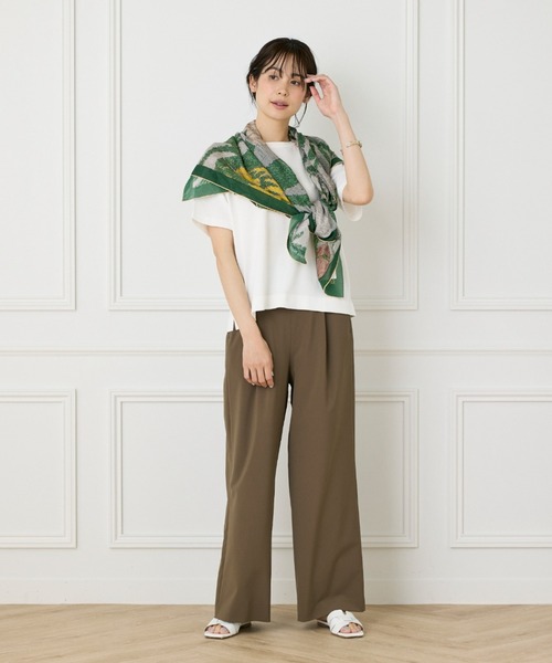 INED（イネド）の「ステファニー イージーワイドパンツ（その他パンツ・レディース・オフホワイト/カーキ/ブラック・7号/9号/11号）」の19枚目の写真