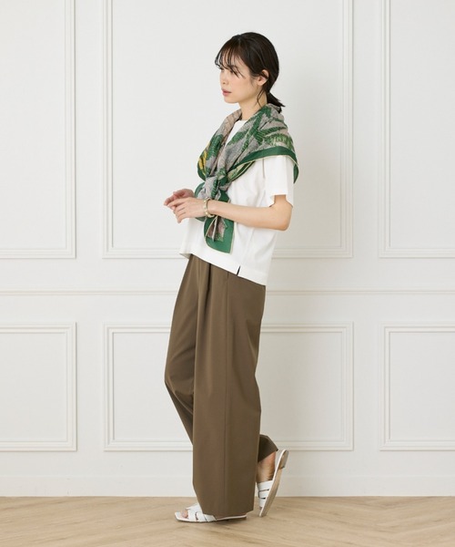 INED（イネド）の「ステファニー イージーワイドパンツ（その他パンツ・レディース・オフホワイト/カーキ/ブラック・7号/9号/11号）」の20枚目の写真