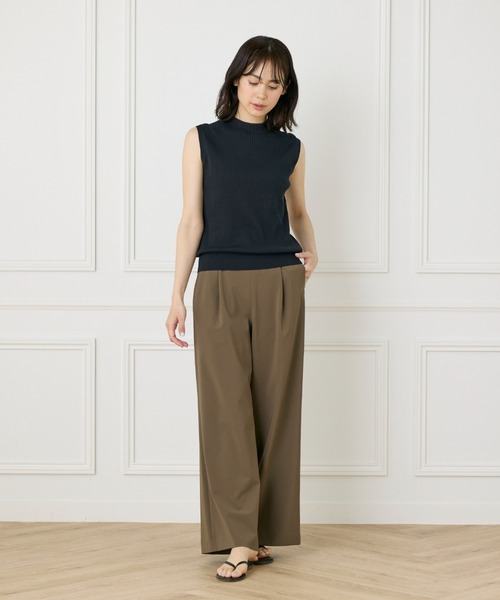 INED（イネド）の「ステファニー イージーワイドパンツ（その他パンツ・レディース・オフホワイト/カーキ/ブラック・7号/9号/11号）」の21枚目の写真