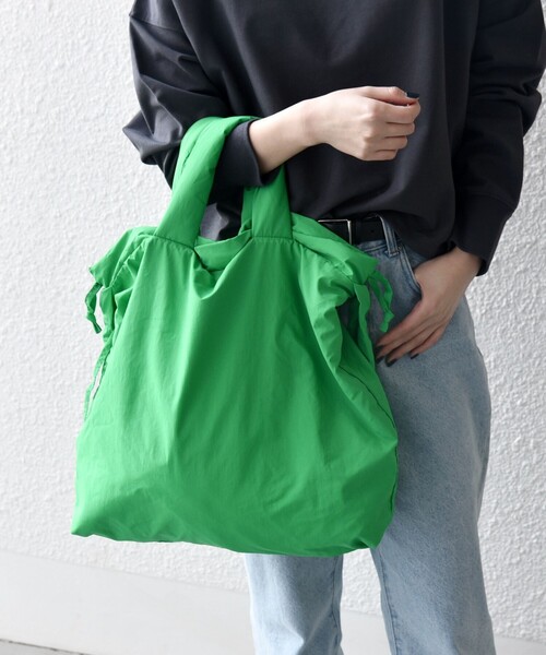 SHIPS any: 3WAY ナイロン ギャザー ショルダーバッグ (ユニセックス