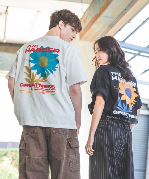 PBLIM（ページボーイリム）の「《UNISEX》ポスターフラワーTシャツ（Tシャツ/カットソー・レディース・オフホワイト/ダークブラウン/ブラック/ライトブルー/ライトグリーン・MEDIUM/LARGE）」の20枚目の写真